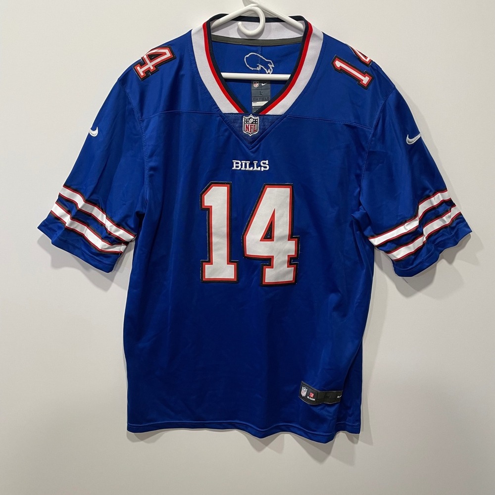Buffalo Bills Stefon Diggs 14 NFL Nike On Field Jersey Men's Large‎ Blue
